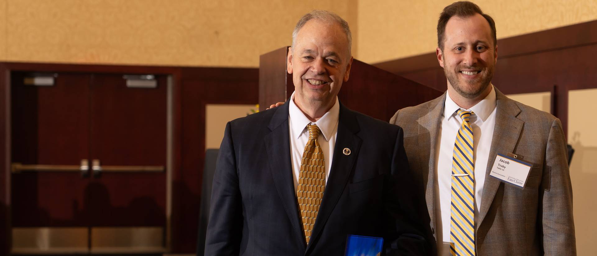 Chancellor James Schmidt and Jacob Truby