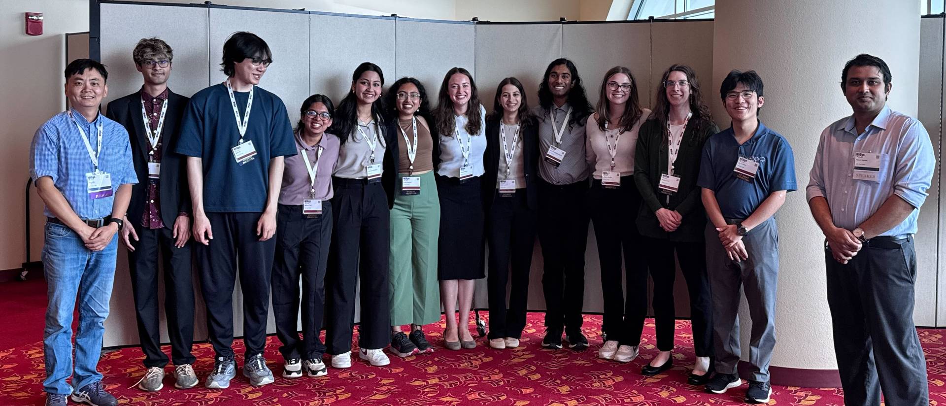 Group shot of summer 2025 REU students and mentors at WiSys SPARK Symposium