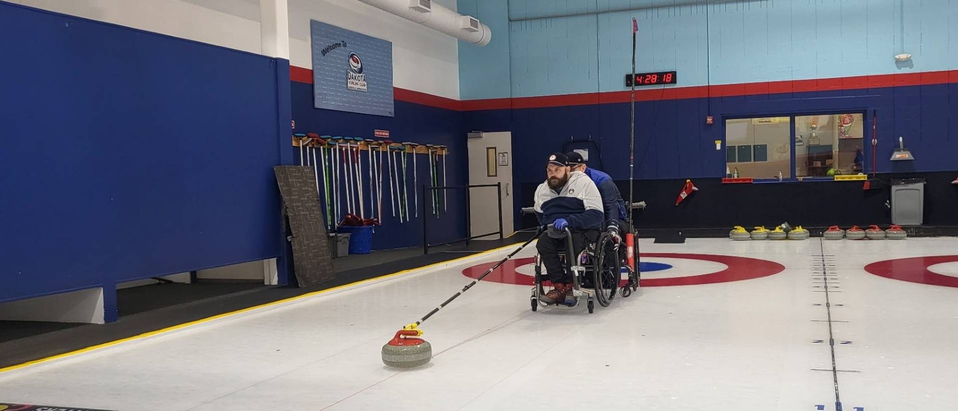 Dan Rose curling practice