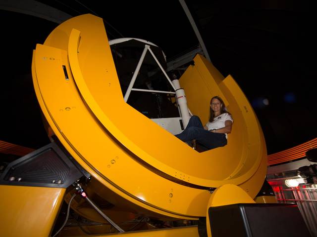MCAT telescope with Susan Lederer at NASA