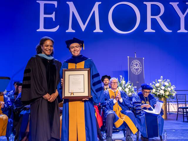 Omid Razmpour at May 2026 commencement at Emory