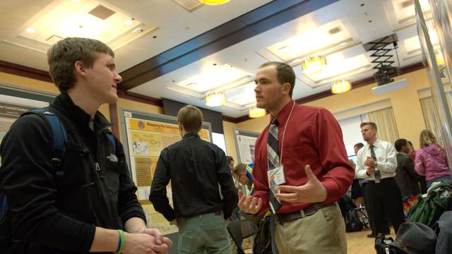 Students and faculty at CERCA event