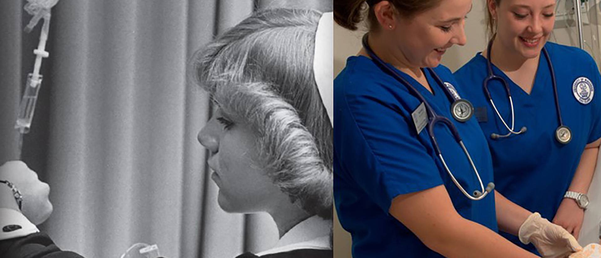 Nursing students then and now