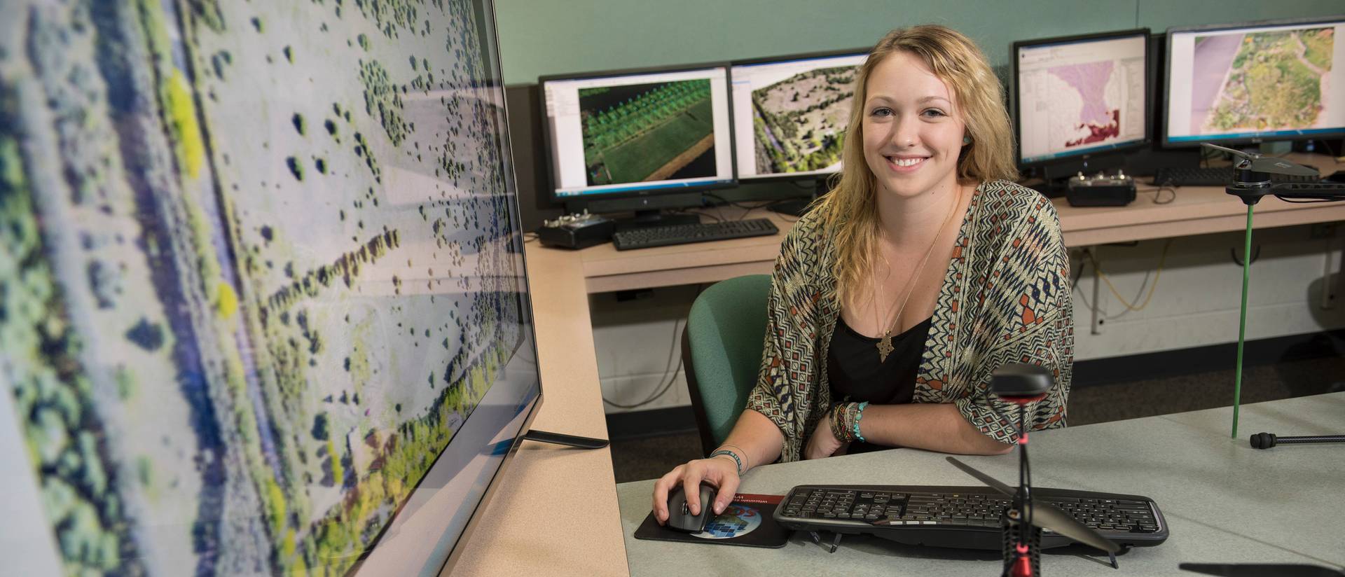 Syler Behrens in her remote internship role. 