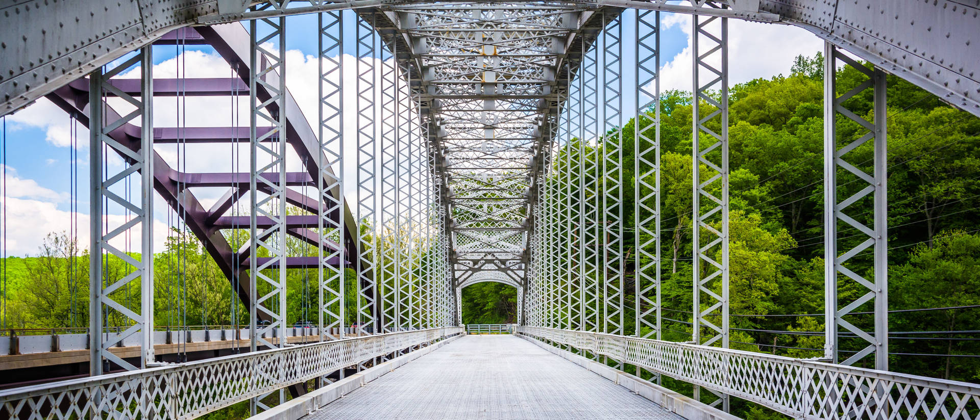 The Old Paper Mill Road Bridge over Loch Raven Reservoir in Baltimore, Maryland