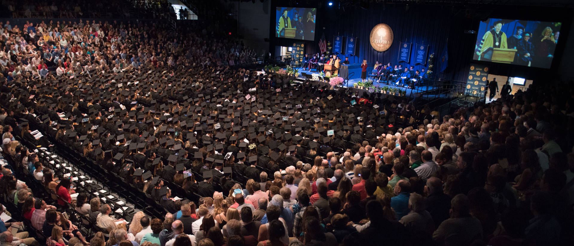 commencement ceremony in Zorn Arena