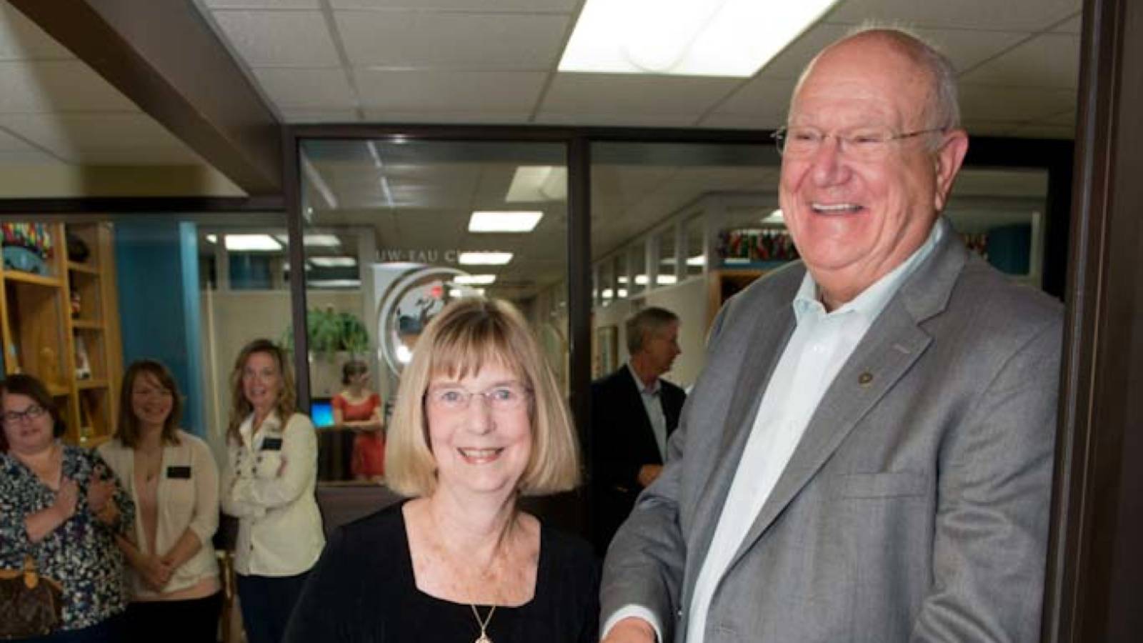 William J. and Marian A. Klish at the opening of the Health Careers Center.