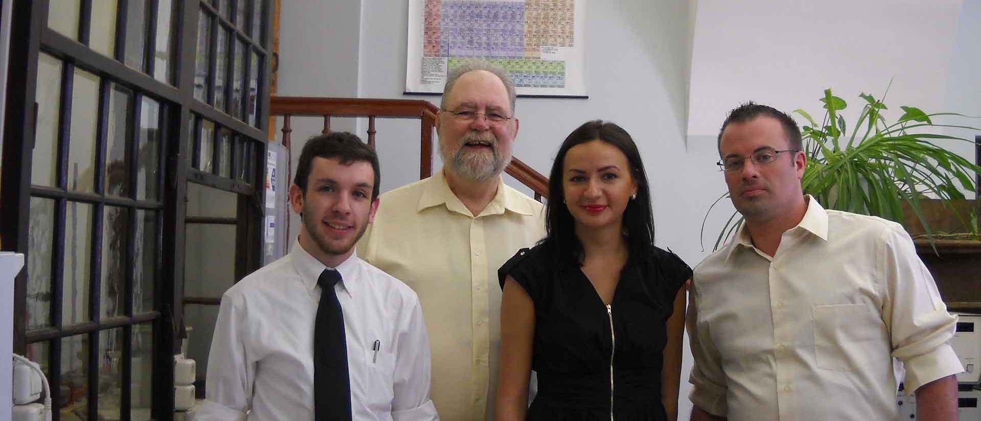 David Lewis and students at Kazan Federal University in Russia