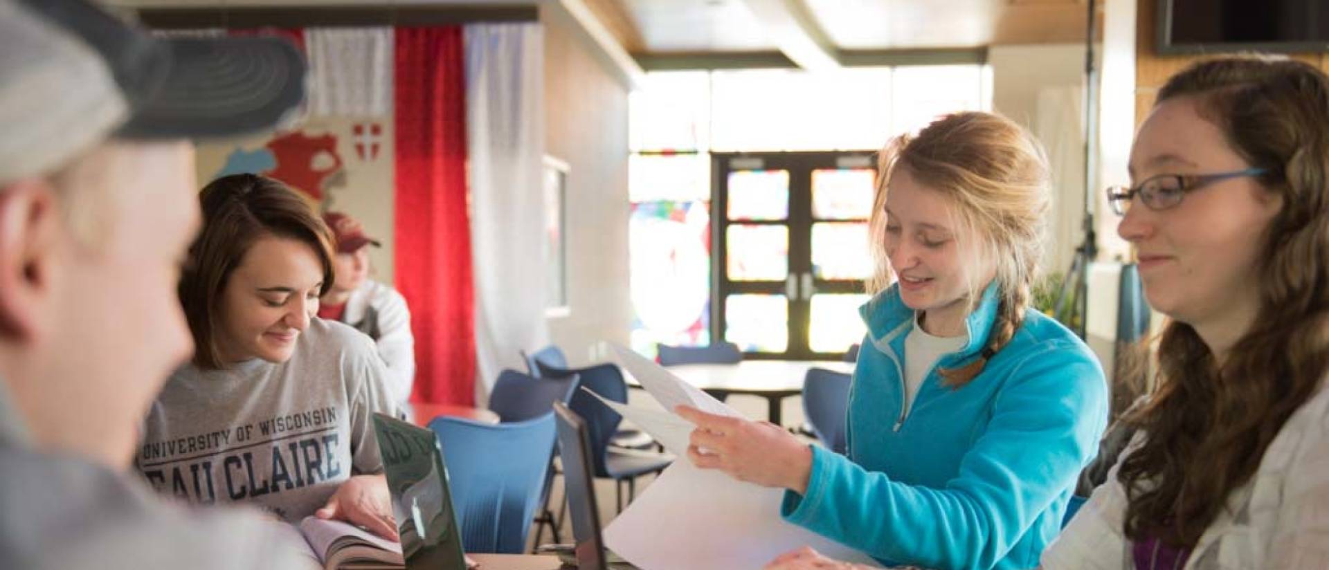 Students studying together