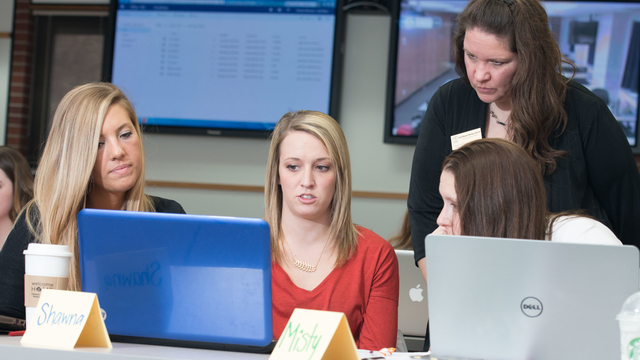 UW-Eau Claire Nursing students in class