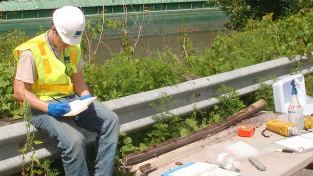 Josh Olson at geology internship