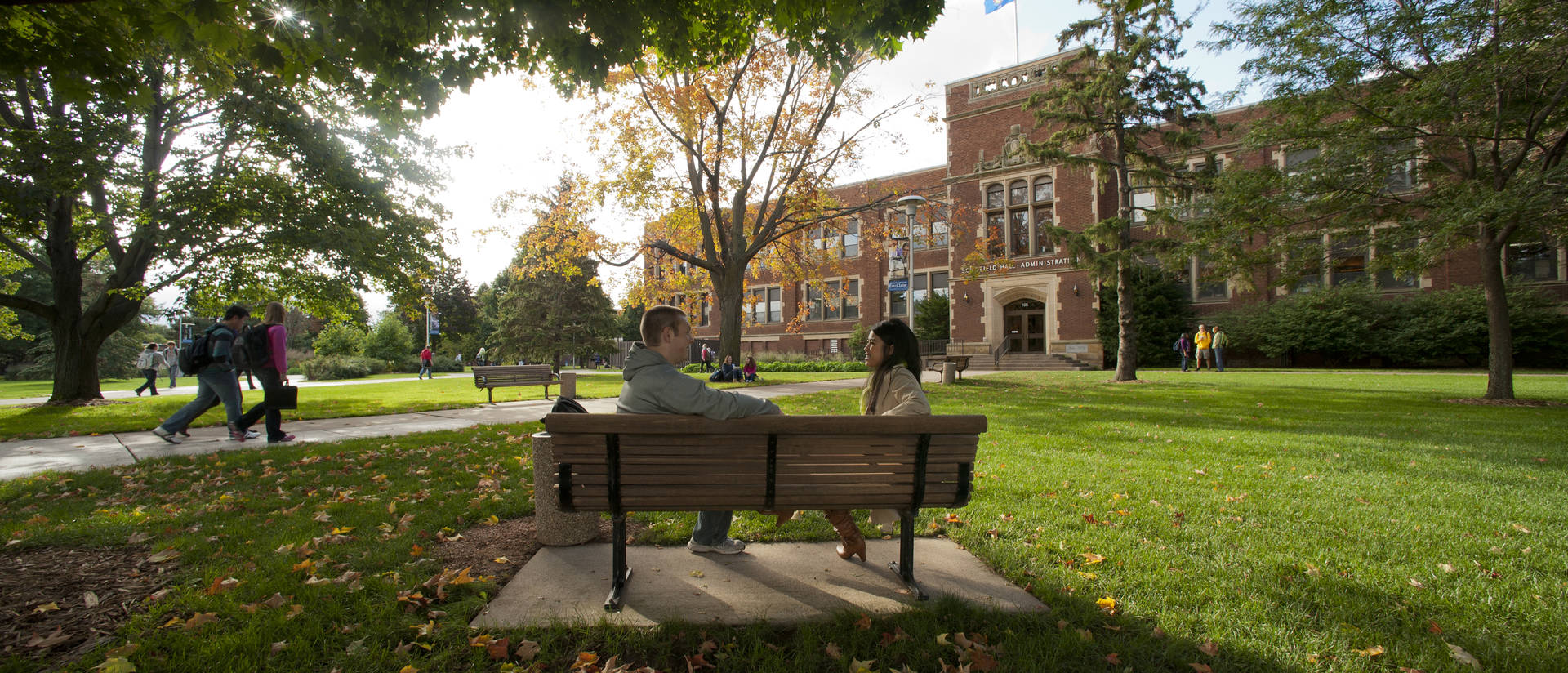 Students on campus