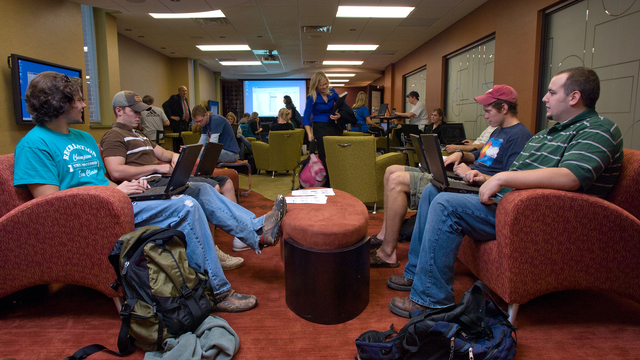 Students in Interactive classroom