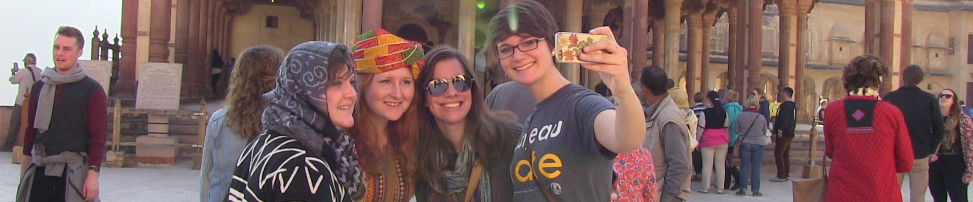 Women's studies students during winterim immersions in India. 