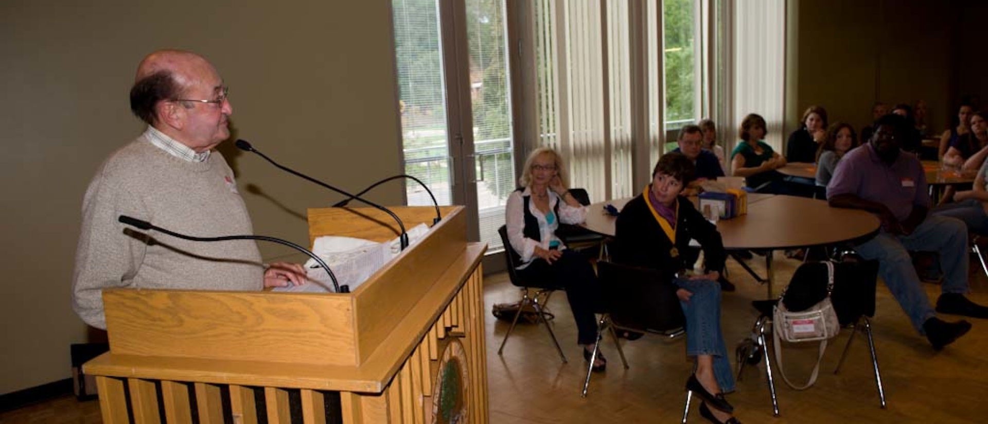 Scholarship awards are presented to students