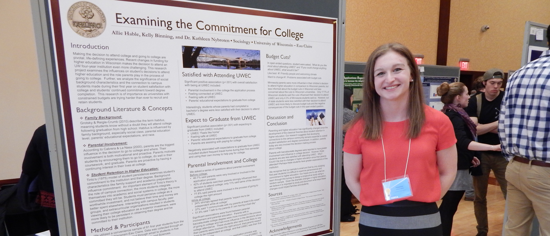 Student, Aly Hable, presents research at CERCA
