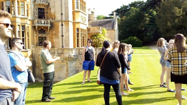 Students on a tour during Public history in England program