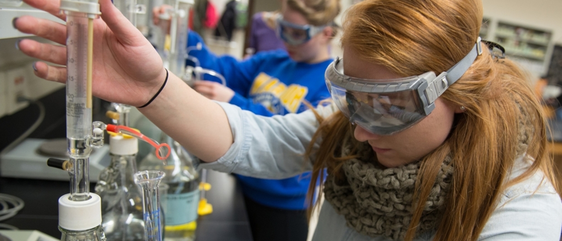 Student in a lab