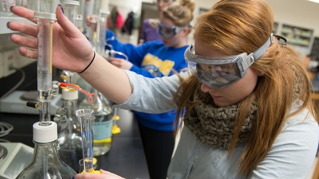 Student in a lab