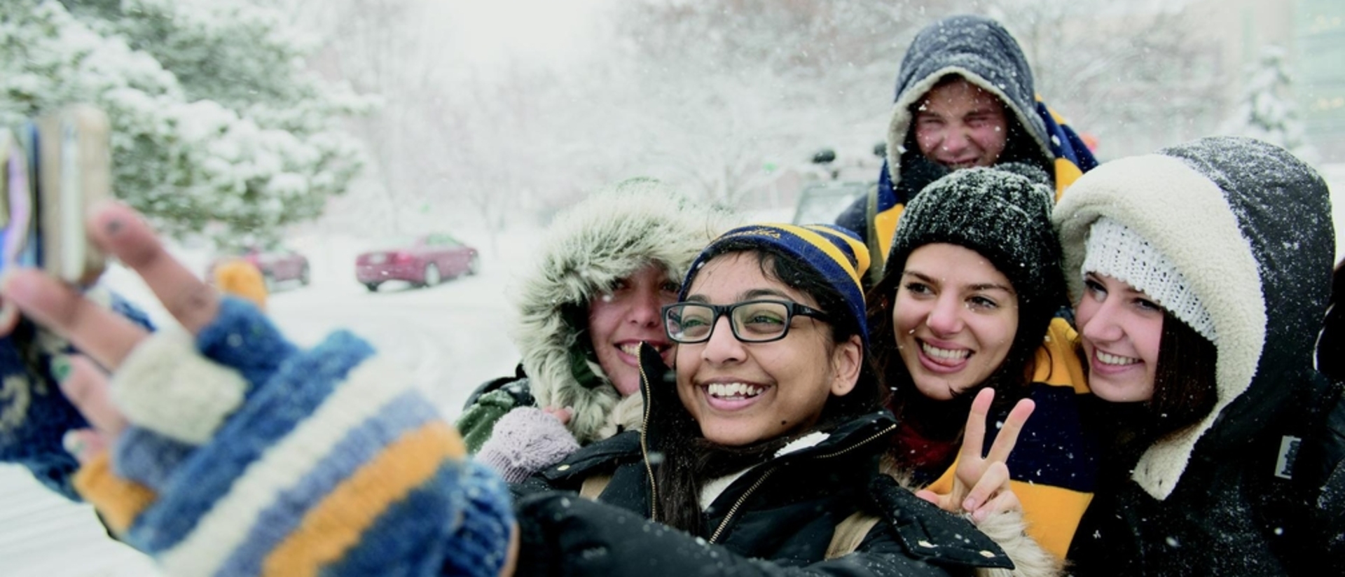 Students taking a selfie