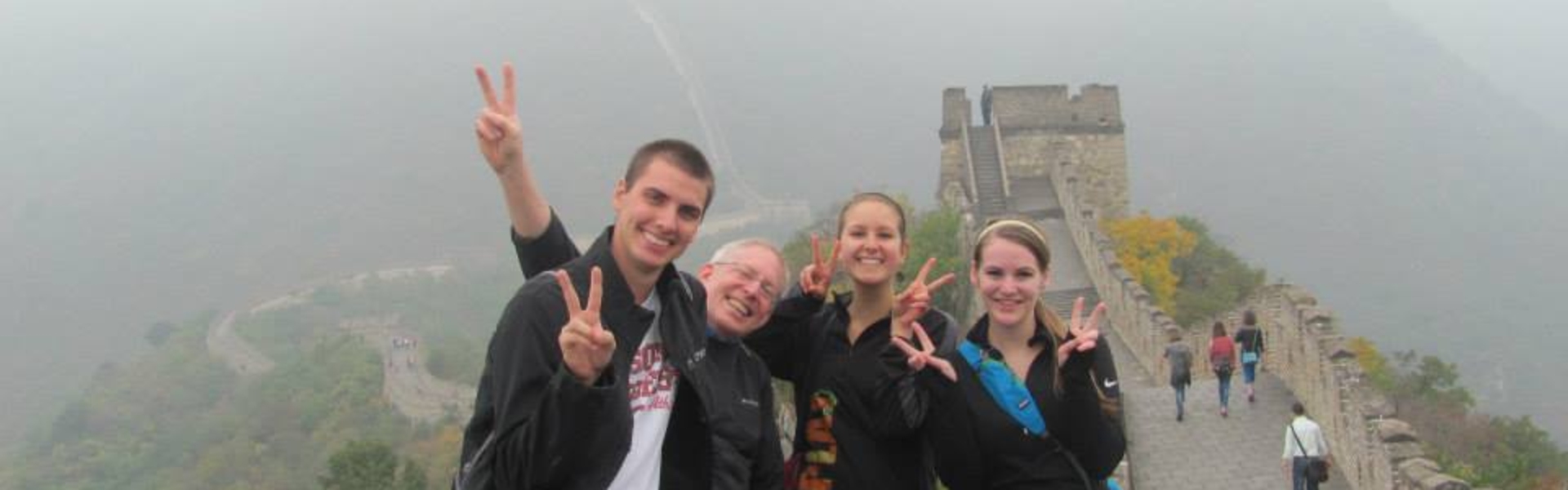 Blugolds on the Great Wall at China