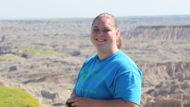 Kristi Bechtel, '14 AIS and social work graduate, who completed an internship at the Ho-Chunk nation social services.