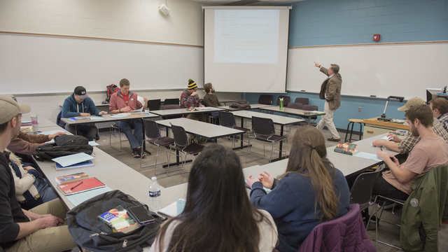 Dr. Sean McAleer teaching philosophy