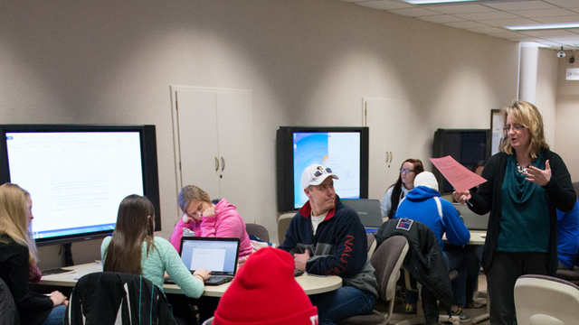 Classroom full of students