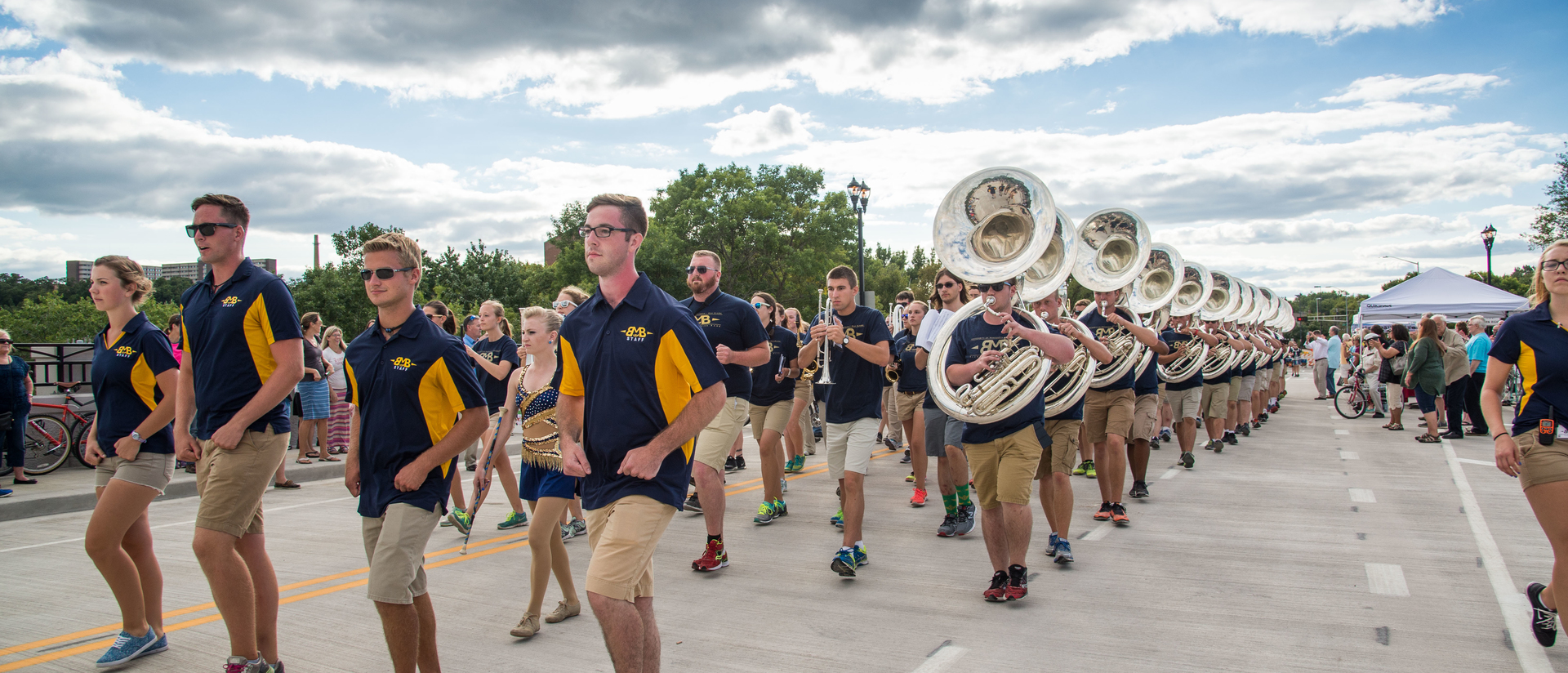 BMB performs for the Water Street bridge opening in 2016