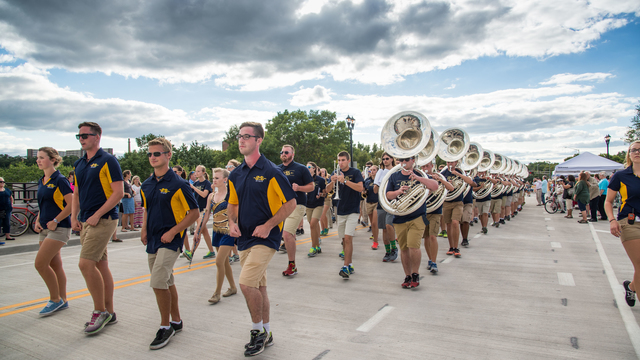 BMB performs for the Water Street bridge opening in 2016