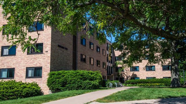 Exterior image of Bridgman Hall including walkway