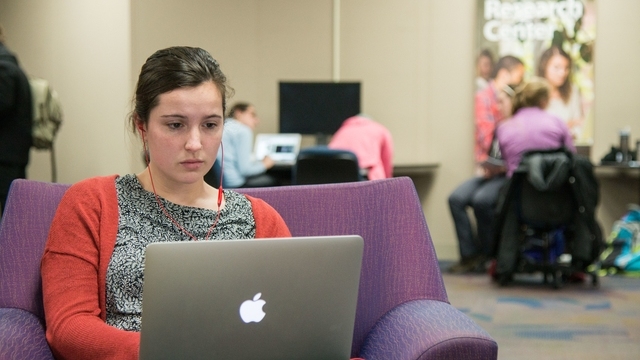 Student on laptop