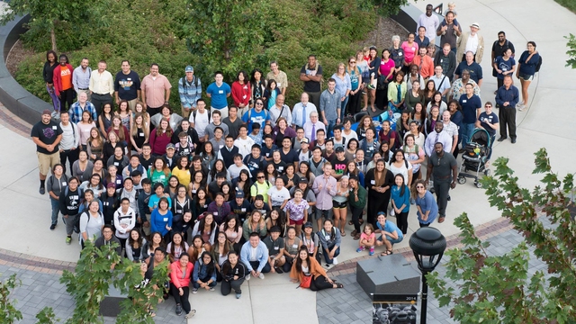 OMA Welcome Back picnic overhead shot