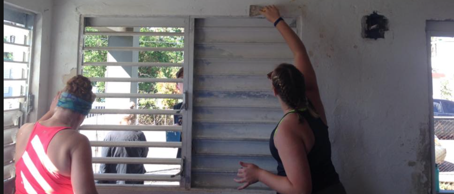 Carlie Rau helps restore a home in Puerto Rico