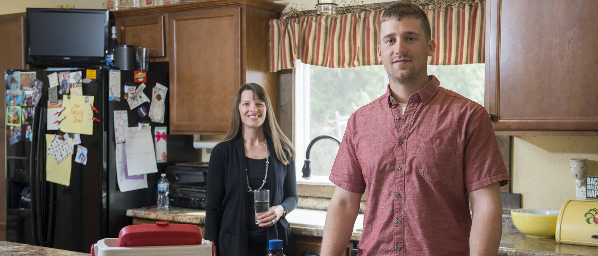 Homeowner Katie Wehling is eager to work with Dexter Zebro, an environmental public health major, on a study to determine how nitrates get into private wells. 