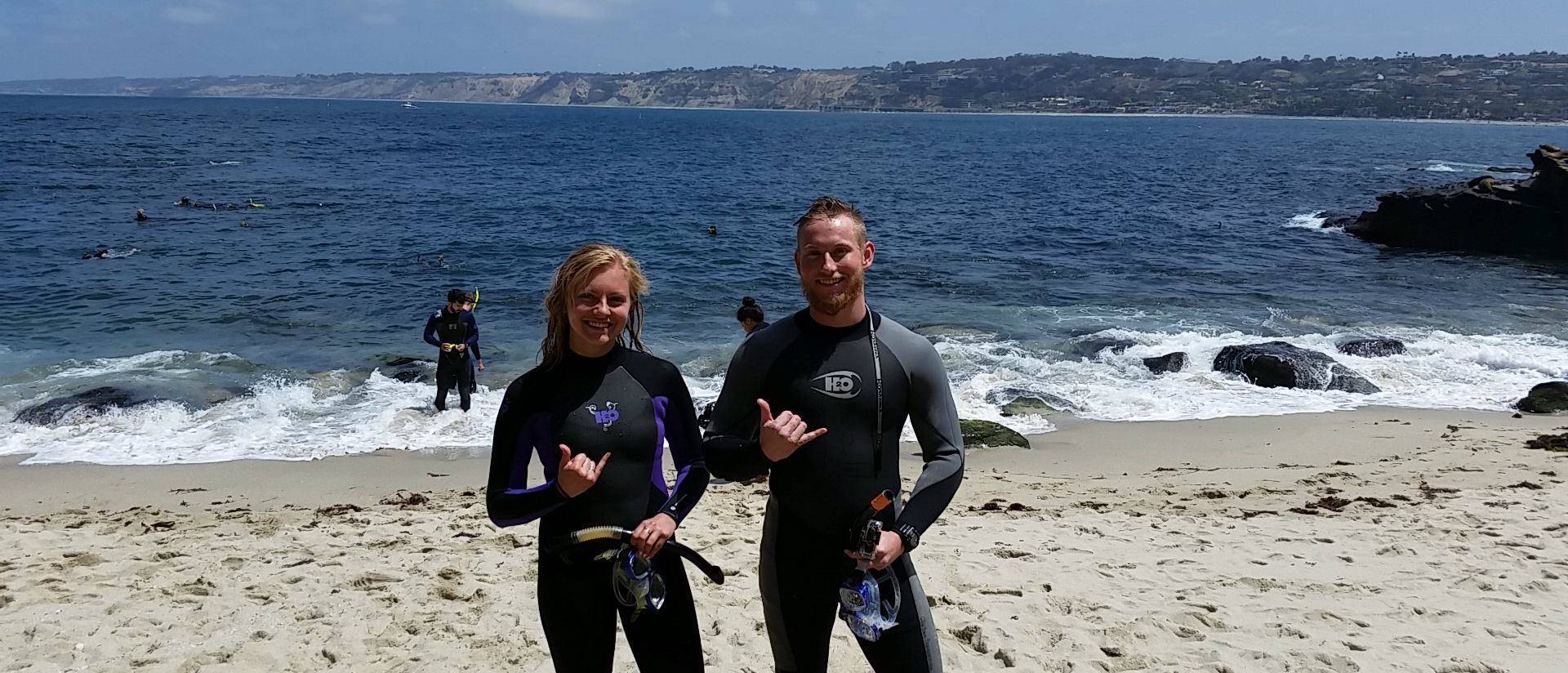 NSE student in California at the beach